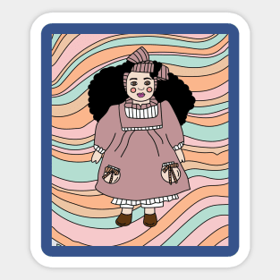 Colorful Retro Doll Sticker